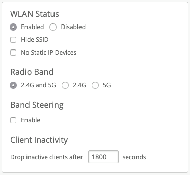 Mist WLAN Status Konfiguration